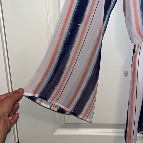 LEITH Red White and Blue Striped Romper Women’s size Small - Picture 6 of 8